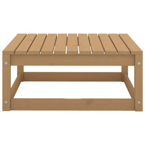 Poggiapiedi da Giardino e Cuscini 2 pz Marrone ambra Legno Pino 805743