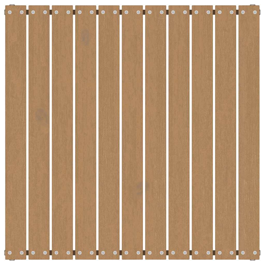 Poggiapiedi da Giardino e Cuscini 2 pz Marrone ambra Legno Pino 805743