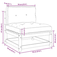 Set Divani da Giardino 2 pz con Cuscini Grigio Massello di Pino cod mxl 74812