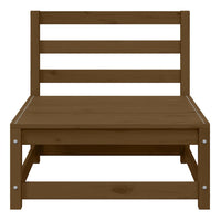 Set Divani da Giardino 3 pz Cuscini Marrone ambra Pino Massello 805768