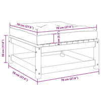 Set Divani da Giardino 3 pz Cuscini Marrone ambra Pino Massello 805768