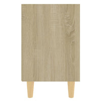 Comodini con Gambe in Legno Massello 2 pz Rovere 40x30x50 cm cod mxl 50182