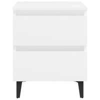 Comodino-Tavolino da notte Bianco 40x35x50 cm in Legno Multistrato 472953