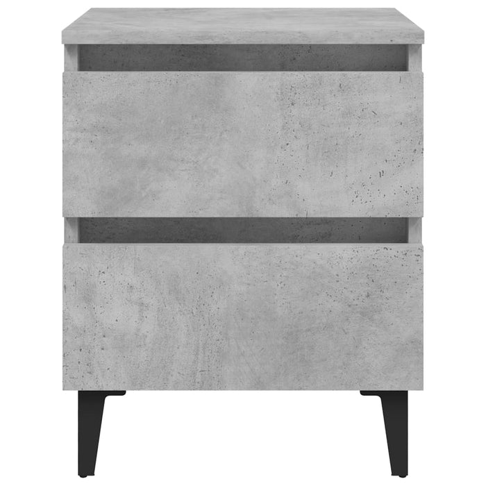 Comodini 2pz Grigio Cemento 40x35x50 cm in Legno Multistrato 805878