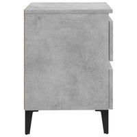 Comodini 2pz Grigio Cemento 40x35x50 cm in Legno Multistrato 805878