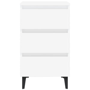Comodino con Gambe in Metallo Bianco 40x35x69 cm cod mxl 31142