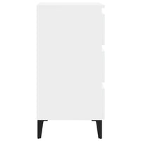 Comodino con Gambe in Metallo Bianco 40x35x69 cm cod mxl 31142