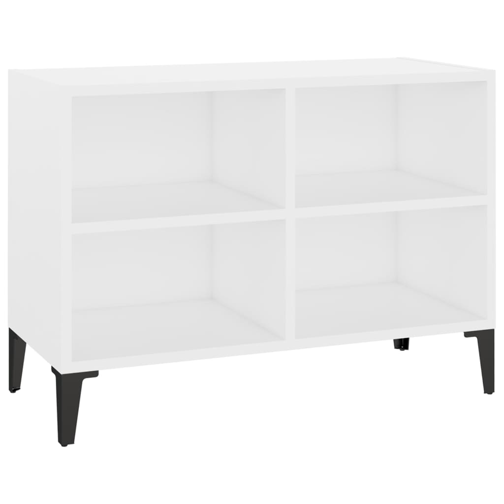 Mobile TV con Gambe-Credenza TV-Console TV in Metallo Bianco 69,5x30x50 cm