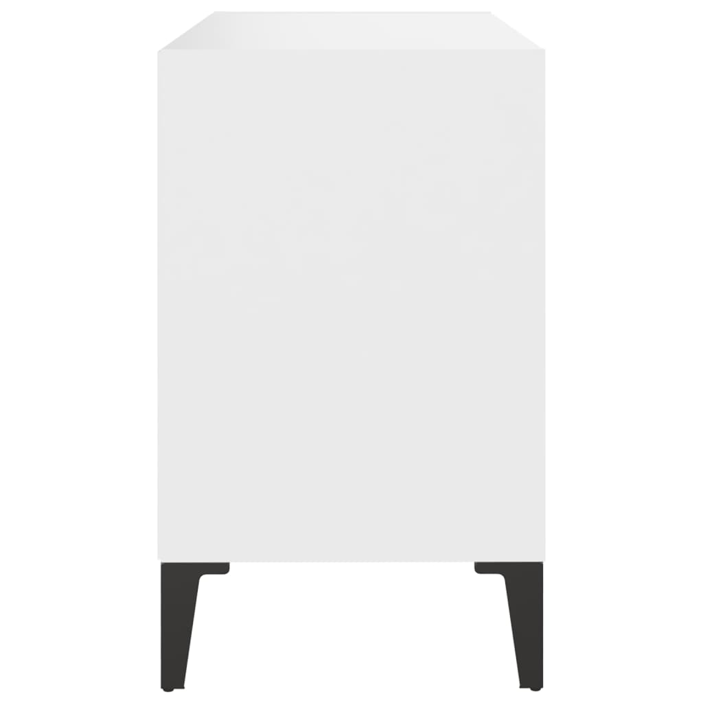 Mobile TV con Gambe-Credenza TV-Console TV in Metallo Bianco 69,5x30x50 cm
