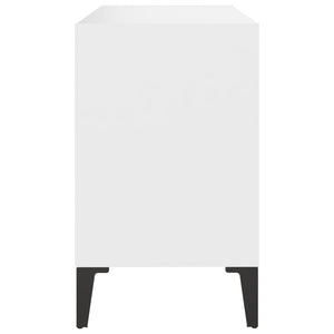 Mobile TV con Gambe-Credenza TV-Console TV in Metallo Bianco 69,5x30x50 cm