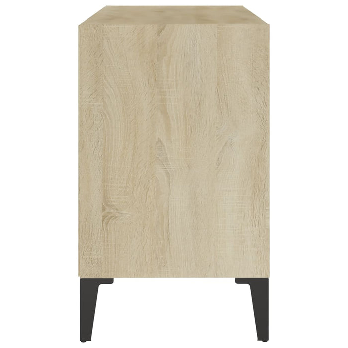 Mobile TV con Gambe-Credenza TV-Console TV in Metallo Rovere Sonoma 69,5x30x50 cm