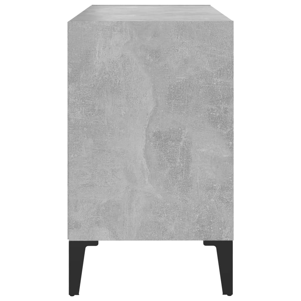 Mobile TV con Gambe-Credenza TV-Console TV in Metallo Grigio Cemento 69,5x30x50 cm