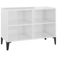 Mobile TV con Gambe-Credenza TV-Console TV in Metallo Bianco Lucido 69,5x30x50 cm