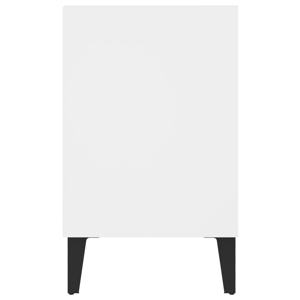 Mobile TV con Gambe-Credenza TV-Console TV in Metallo Bianco 103,5x30x50 cm 925429