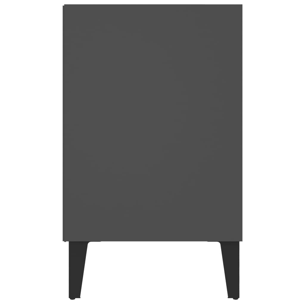 Mobile TV con Gambe in Metallo Grigio 103,5x30x50 cm 805952