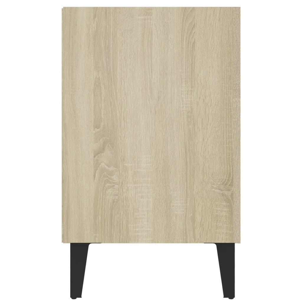 Mobile TV con Gambe-Credenza TV-Console TV in Metallo Rovere Sonoma 103,5x30x50 cm