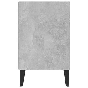 Mobile TV con Gambe-Credenza TV-Console TV in Metallo Grigio Cemento 103,5x30x50 cm