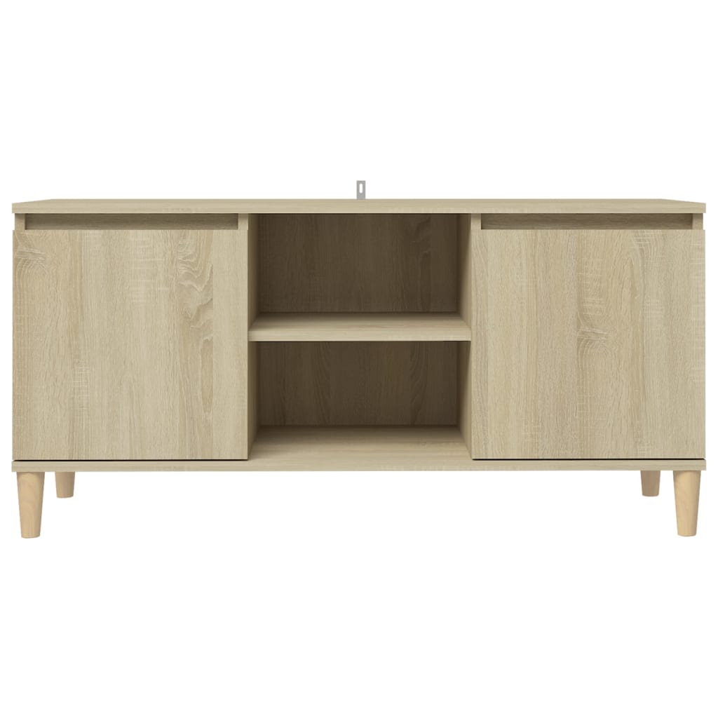 Mobile TV con Gambe-Credenza TV-Console TV in Legno Rovere Sonoma 103,5x30x50 cm