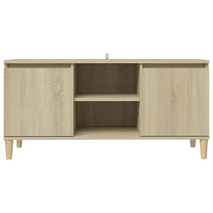 Mobile TV con Gambe-Credenza TV-Console TV in Legno Rovere Sonoma 103,5x30x50 cm