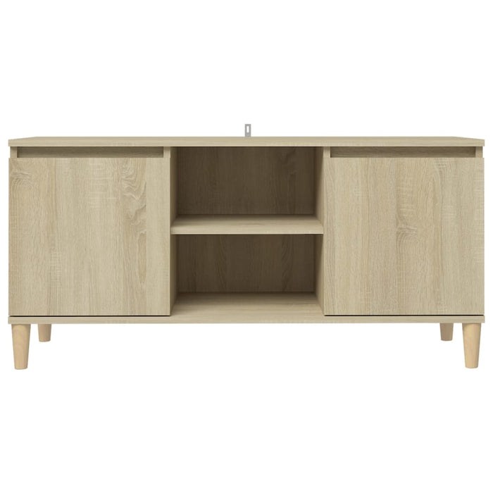 Mobile TV con Gambe-Credenza TV-Console TV in Legno Rovere Sonoma 103,5x30x50 cm