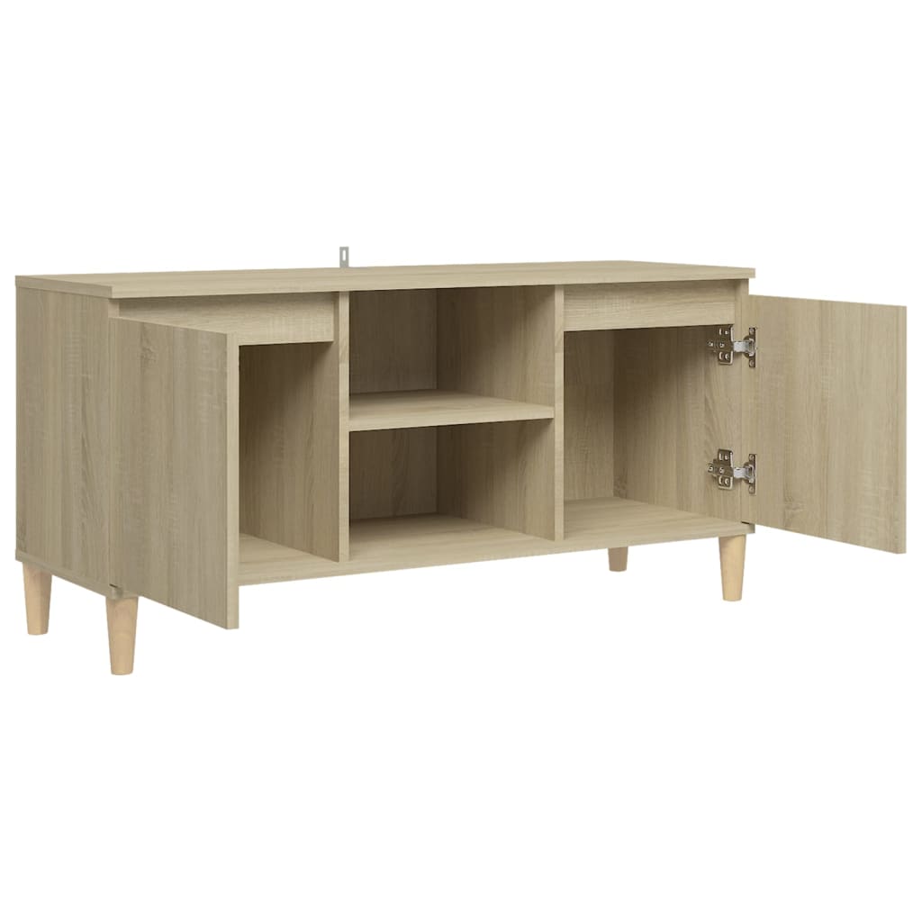 Mobile TV con Gambe-Credenza TV-Console TV in Legno Rovere Sonoma 103,5x30x50 cm