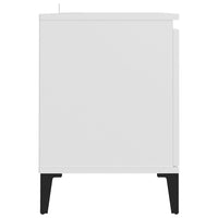 Mobile TV con Gambe-Credenza TV-Console TV in Metallo Bianco 103,5x30x50 cm 762785