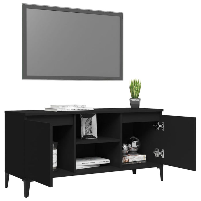 Mobile TV con Gambe in Metallo Nero 103,5x30x50 cm cod mxl 51727
