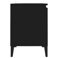 Mobile TV con Gambe-Credenza TV-Console TV in Metallo Nero 103,5x30x50 cm