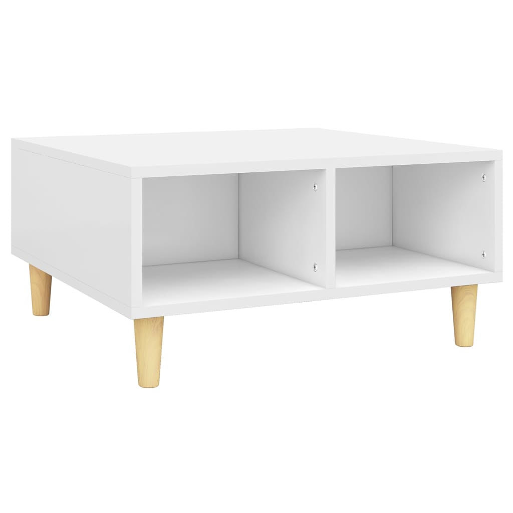Tavolino da Salotto Bianco 60x60x30 cm in Legno Multistrato 805977
