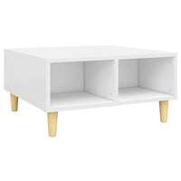 Tavolino da Salotto Bianco 60x60x30 cm in Legno Multistrato 805977