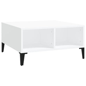 Tavolino da Salotto Bianco 60x60x30 cm in Legno Multistrato 805986
