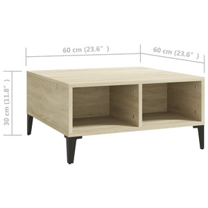 Tavolino da Salotto Rovere Sonoma 60x60x30 cm Legno Multistrato 805989