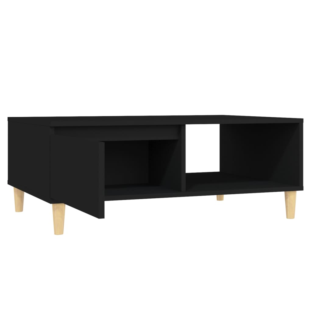 Tavolino da Salotto Nero 90x60x35 cm in Legno Multistrato 805996