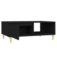 Tavolino da Salotto Nero 90x60x35 cm in Legno Multistrato 805996