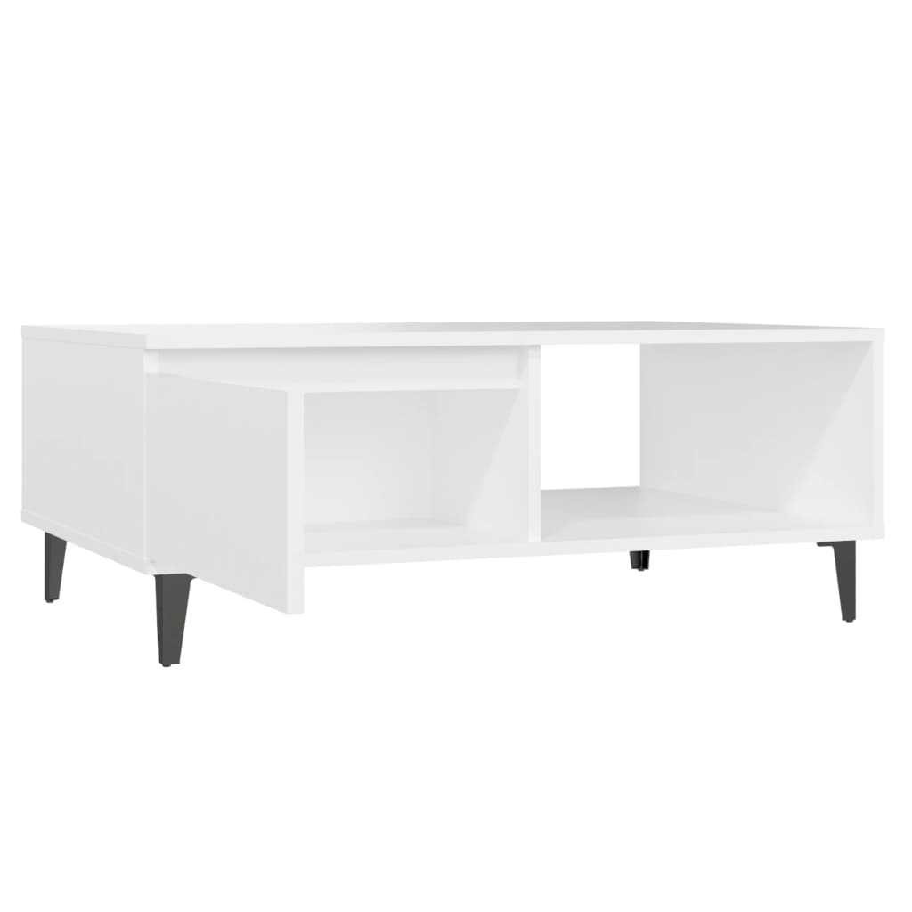 Tavolino da Salotto Bianco 90x60x35 cm in Truciolato cod mxl 29756