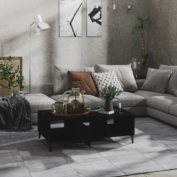 Tavolino da Salotto Nero 103,5x60x35 cm in Legno Multistrato 806023
