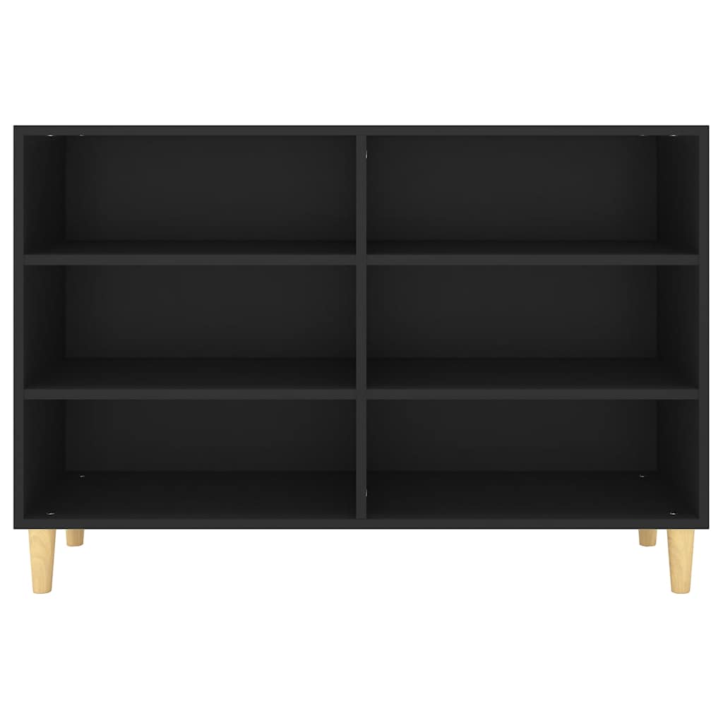 Credenza Nera 103,5x35x70 cm in Legno Multistrato 806032