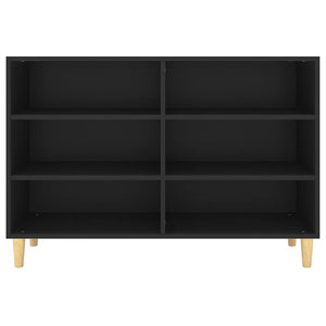 Credenza Nera 103,5x35x70 cm in Legno Multistrato 806032