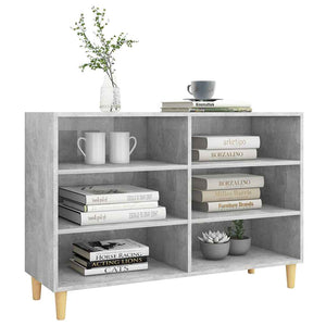 Credenza Grigio Cemento 103,5x35x70 cm in Legno Multistrato 806035