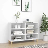 Credenza Bianco Lucido 103,5x35x70 cm in Legno Multistrato 806037