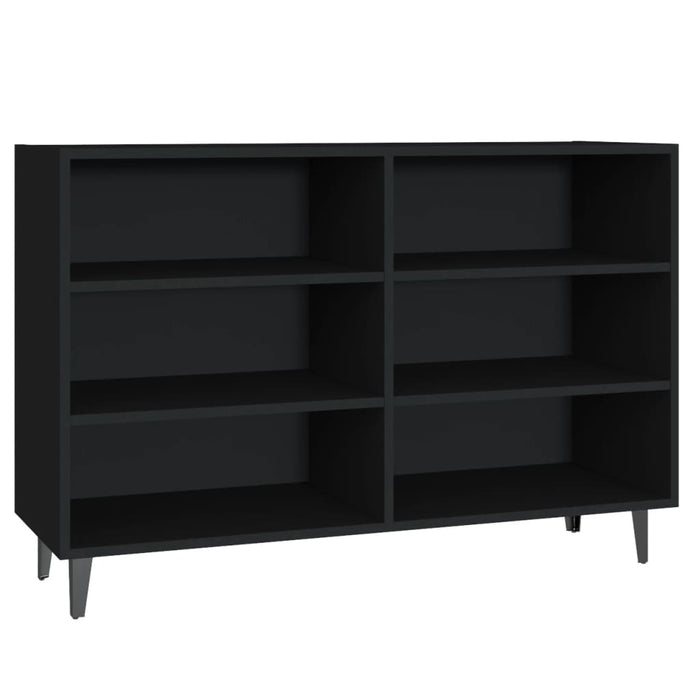 Credenza-Buffet-Armadio da cucina Nera 103,5x35x70 cm in Legno Multistrato 925061