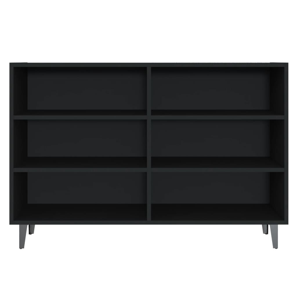 Credenza Nera 103,5x35x70 cm in Legno Multistrato 806041