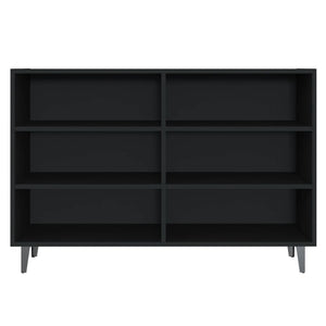 Credenza Nera 103,5x35x70 cm in Legno Multistrato 806041