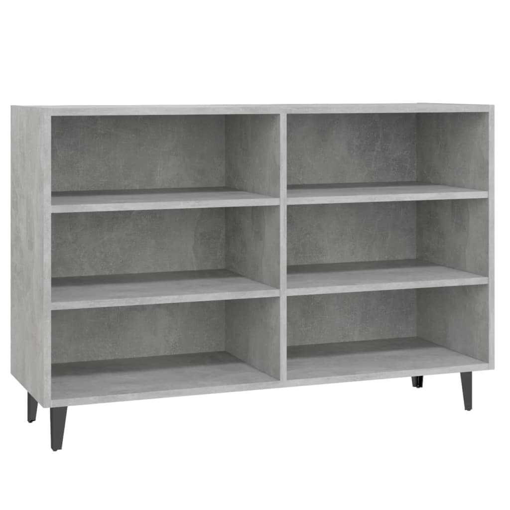 Credenza Grigio Cemento 103,5x35x70 cm in Legno Multistrato 806044