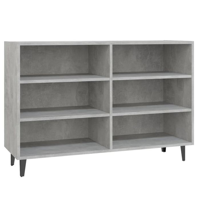 Credenza Grigio Cemento 103,5x35x70 cm in Legno Multistrato 806044