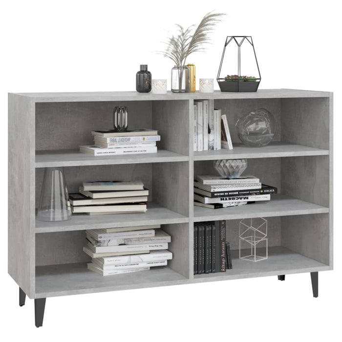 Credenza Grigio Cemento 103,5x35x70 cm in Legno Multistrato 806044