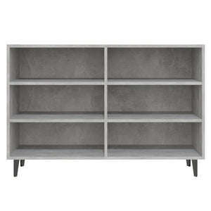 Credenza Grigio Cemento 103,5x35x70 cm in Legno Multistrato 806044