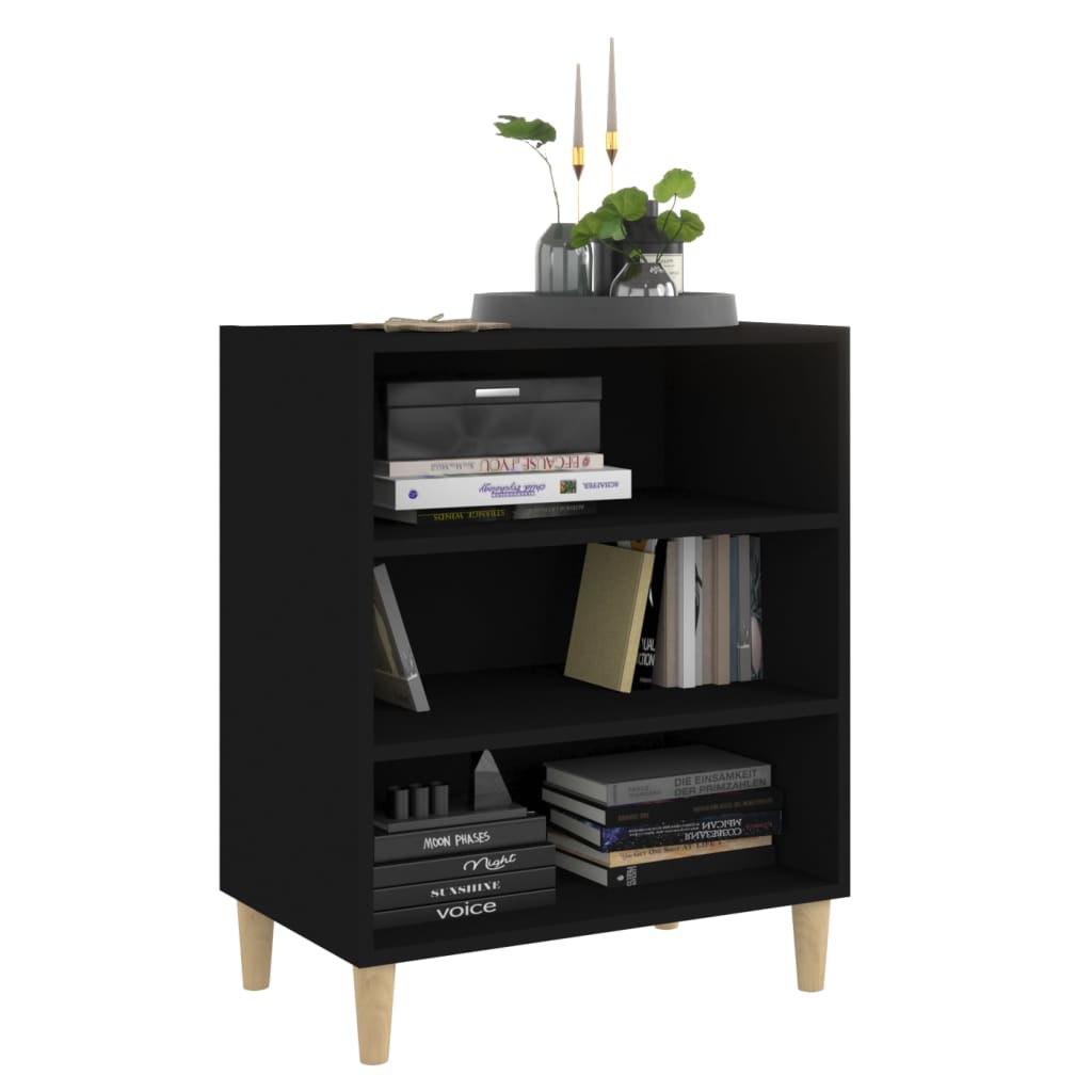 Credenza-Buffet-Armadio da cucina Nera 57x35x70 cm in Legno Multistrato 787701