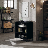 Credenza-Buffet-Armadio da cucina Nera 57x35x70 cm in Legno Multistrato 978418