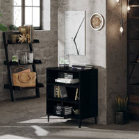 Credenza Nero Lucido 57x35x70 cm in Legno Multistrato 806065